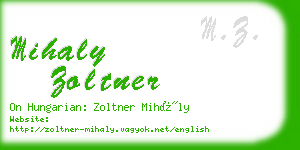 mihaly zoltner business card